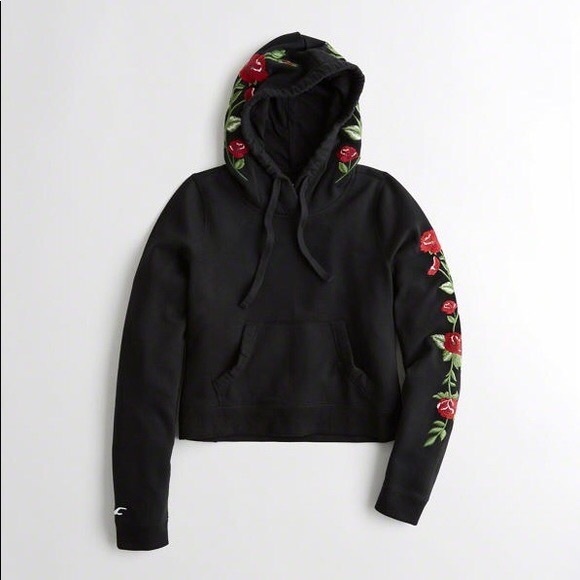 hollister embroidered hoodie